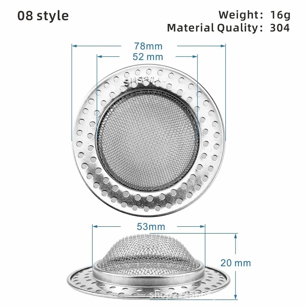 Kitchen Sink Strainer Sink Grid Filter Stainless Steel Mesh Drain Hole Filter Protection Against Clogging Kitchen Accessories colegio culinario de morelia
