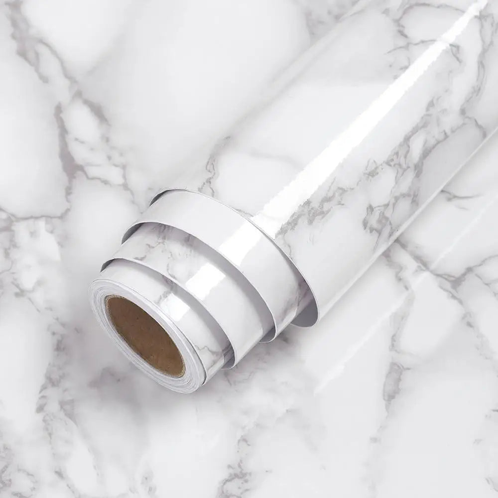 Width Marble Wallpaper Contact Paper Waterproof Oil-proof Wall Stickers PVC Self Adhesive Kitchen Ambry Countertop Home Decor Chef's Market