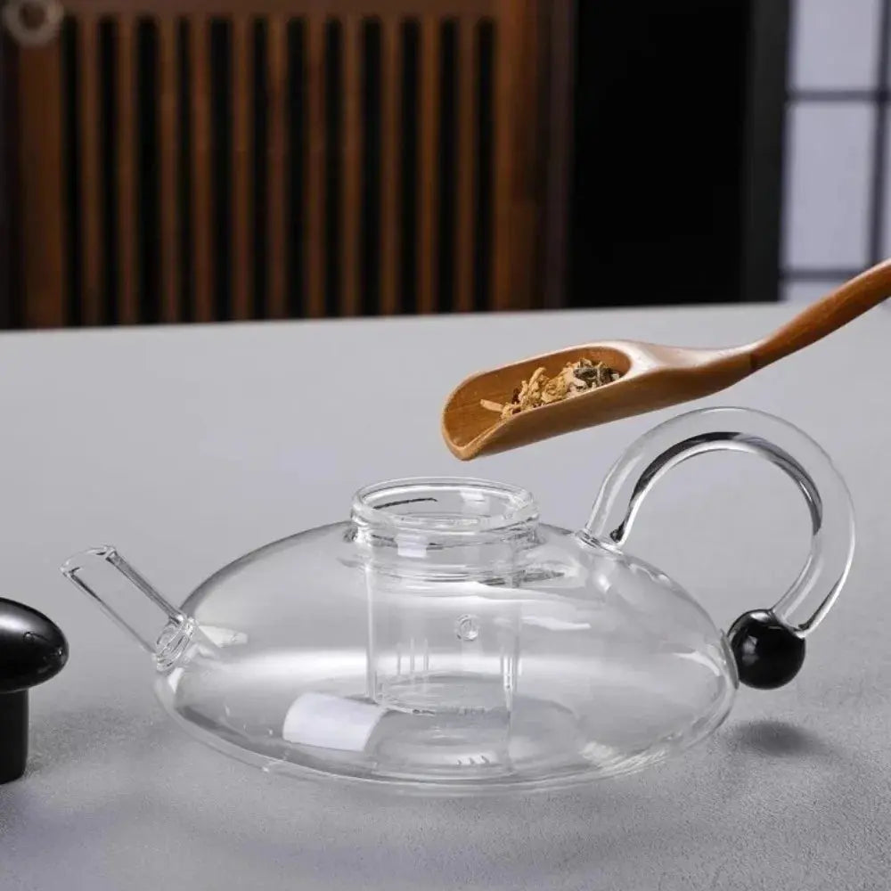 Clear Glass Teapot with Infuser Heat Resistant for Loose Leaf Tea Elegant Teaware for Home & Office Affordable Luxury Health Pot colegio culinario de morelia