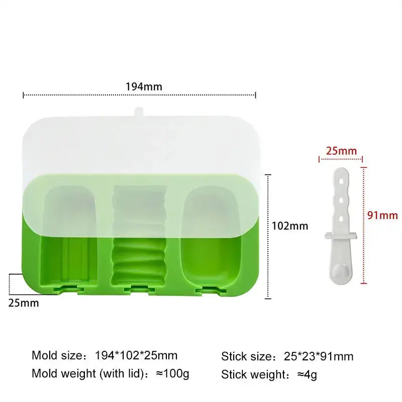 Homemade Popsicle 3-Cavity Ice Cream Mold Food Grade Silicone Letters JOY SMILE COOL YUM DIY Ice Lattice Ice Pop Molds colegio culinario de morelia