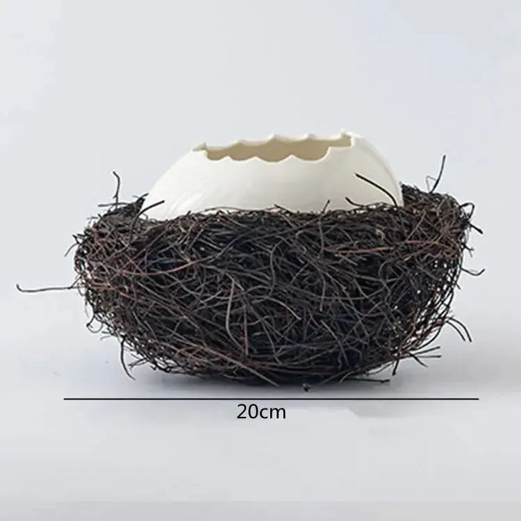 Creative Bird's Nest Decoration Dessert Bowl, Eggshell Bowl, Ceramic Tableware, Baking Pudding Bowl, Egg Steamer, Kitchenware colegio culinario de morelia
