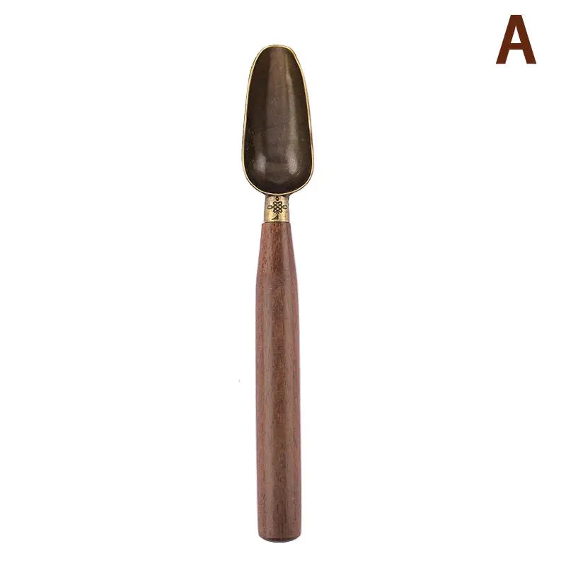 1pcs  Wooden Spoon Japanese Tea Spoon Ebony Teaspoon Wood Retro Creative Tea Shovel Tea KongFu Tea Ceremony Accessories Gift colegio culinario de morelia