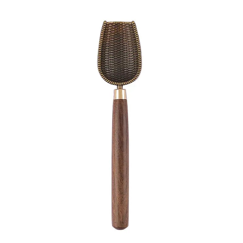 1pcs  Wooden Spoon Japanese Tea Spoon Ebony Teaspoon Wood Retro Creative Tea Shovel Tea KongFu Tea Ceremony Accessories Gift colegio culinario de morelia