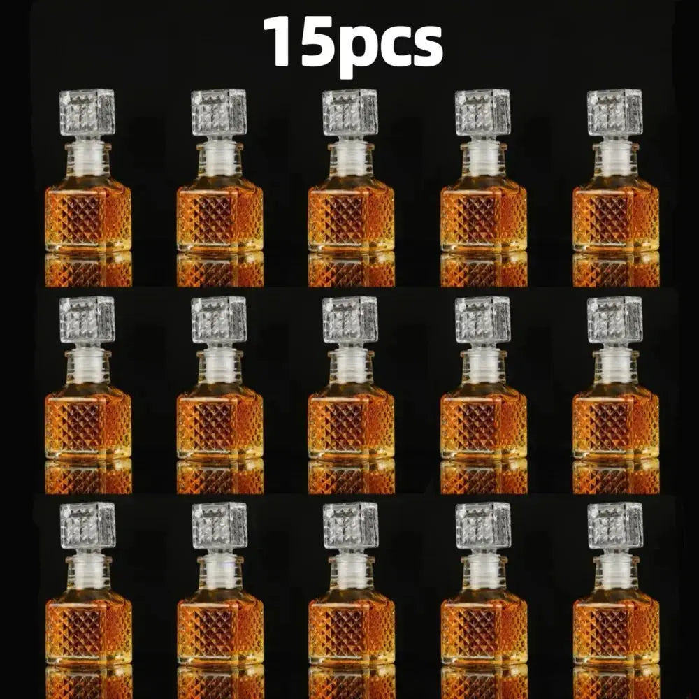 5 10 15 Pcs Whiskey Liquor Bottle 50ml Cute Glass Dispenser Mini Alcohol Guest Gift Wedding Decanter Wine Pot Shot Jars Bar Set colegio culinario de morelia