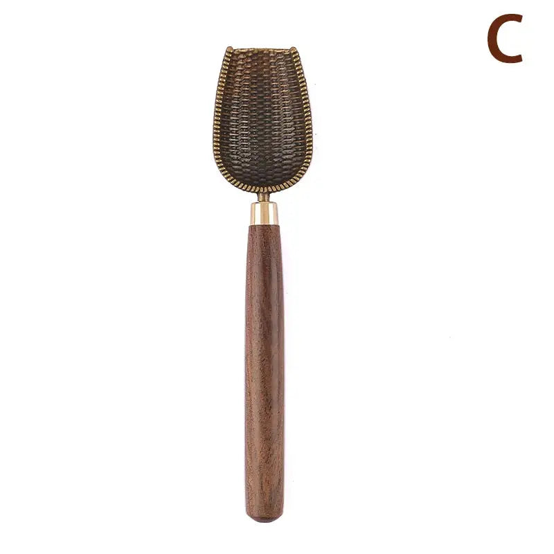 1pcs  Wooden Spoon Japanese Tea Spoon Ebony Teaspoon Wood Retro Creative Tea Shovel Tea KongFu Tea Ceremony Accessories Gift colegio culinario de morelia