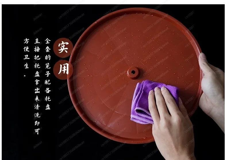 Bamboo cage with painted eyebrows for parrots, large size for household use, complete set of bamboo cages, old bamboo Chef's Market