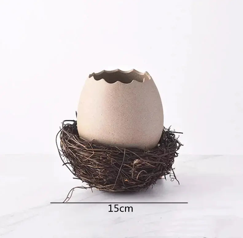 Creative Bird's Nest Decoration Dessert Bowl, Eggshell Bowl, Ceramic Tableware, Baking Pudding Bowl, Egg Steamer, Kitchenware colegio culinario de morelia