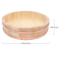 1pc Thick Wall Wooden Sushi Rice Bucket Hand Polished Japanese Hangiri Rice Mixing Tub Kitchen Dining Bar Accessories colegio culinario de morelia