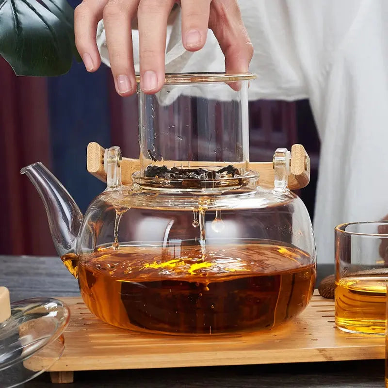 Heat Resistant Glass Teapot with Tea Strainer Infuser Flower Kettle for Electric Ceramic Stoves Kung Fu Teaware for Gas Stoves colegio culinario de morelia