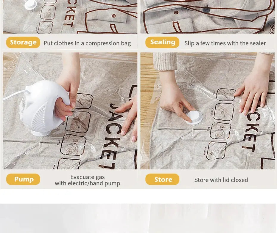 Hanging Vacuum Storage Bags Space Saver Bags Vacuum Seal Storage Bag for Suits Dress Coats Jackets Closet Organizer and Storage colegio culinario de morelia