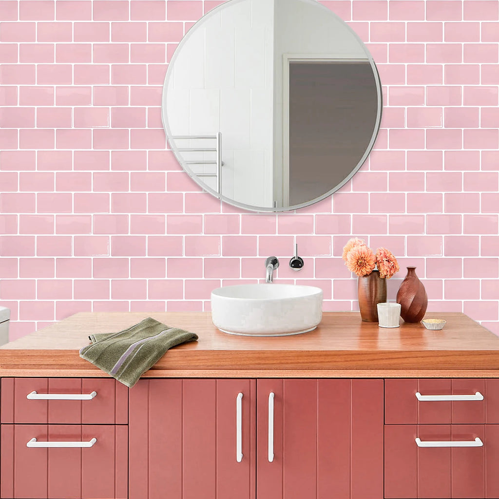 10pcs/set Peel And Stick  Tile Wall Sticker Waterproof Subway Tiles Stick On Tile Backsplash For Kitchen & Bathroom Chef's Market