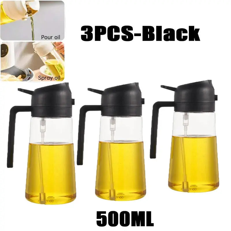 200/300/500ml Oil Spray Bottle BBQ Cooking Olive Oil Sprayer Plastic Baking Oil Spray Empty Bottle Vinegar Bottle Or  Oil brush colegio culinario de morelia
