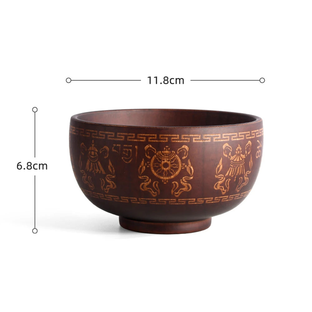 Wooden Bowl Japanese Style Wood Rice Soup Bowl Salad Bowl Food Container Large Small Bowl for Kids Tableware Wooden Utensils Chef's Market