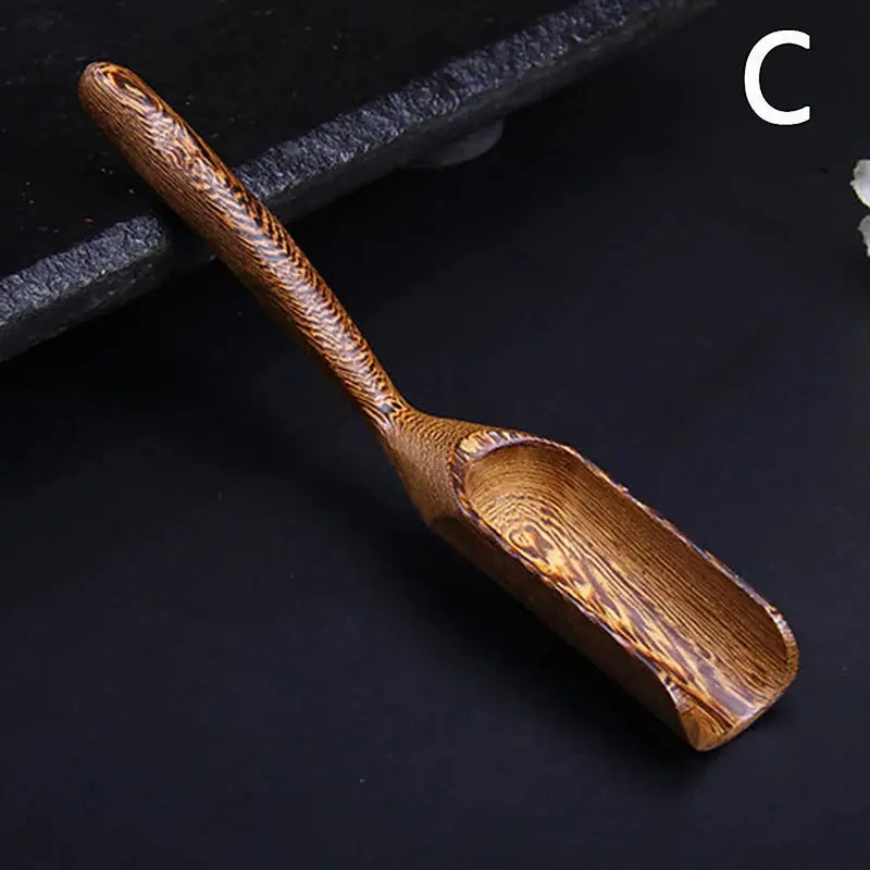1pcs  Wooden Spoon Japanese Tea Spoon Ebony Teaspoon Wood Retro Creative Tea Shovel Tea KongFu Tea Ceremony Accessories Gift colegio culinario de morelia