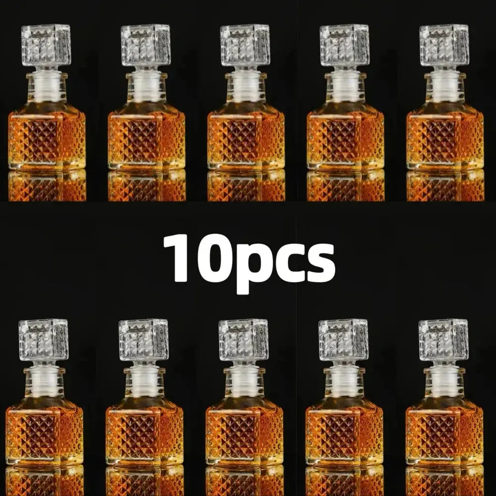 5 10 15 Pcs Whiskey Liquor Bottle 50ml Cute Glass Dispenser Mini Alcohol Guest Gift Wedding Decanter Wine Pot Shot Jars Bar Set colegio culinario de morelia