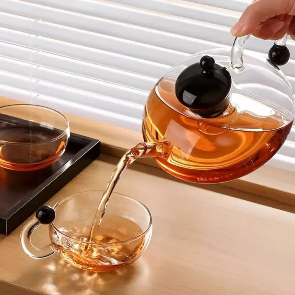 Clear Glass Teapot with Infuser Heat Resistant for Loose Leaf Tea Elegant Teaware for Home & Office Affordable Luxury Health Pot colegio culinario de morelia