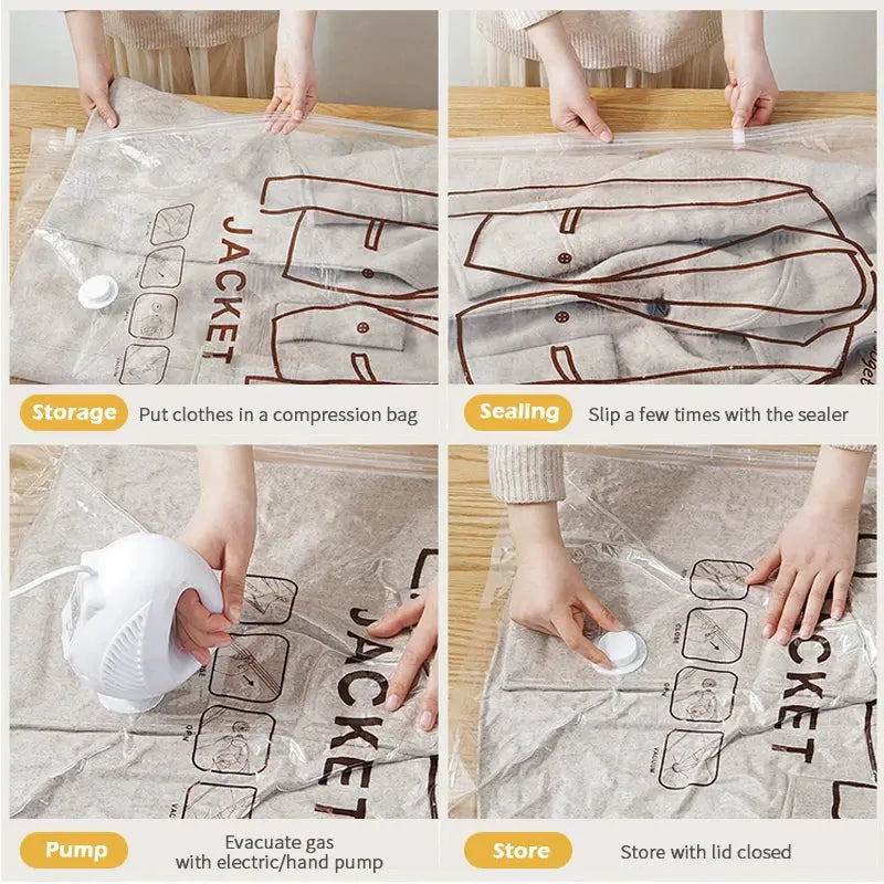 Hanging Vacuum Storage Bags Space Saver Bags Vacuum Seal Storage Bag for Suits Dress Coats Jackets Closet Organizer and Storage colegio culinario de morelia