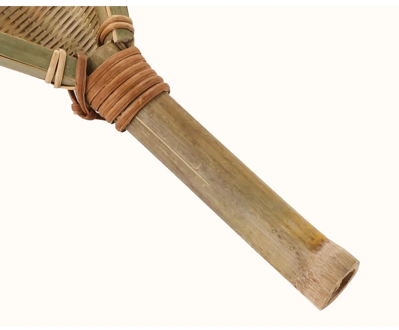 Bamboo weaving colander kitchen bamboo dustpan draining bamboo basket rice sieve scoop fruit basket kitchen storage organizer Chef's Market