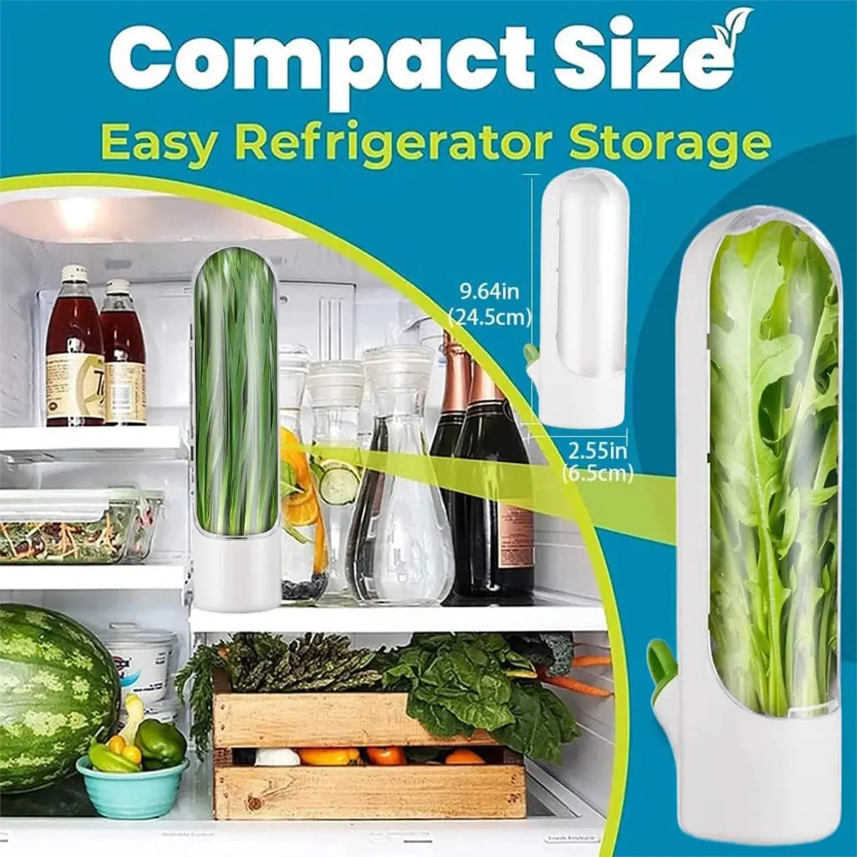 Herb Saver Storage Container Fresh Herb Keeper Vanilla Vegetables Fresh Preservation Bottle for Refrigerator Kitchen Gadgets colegio culinario de morelia
