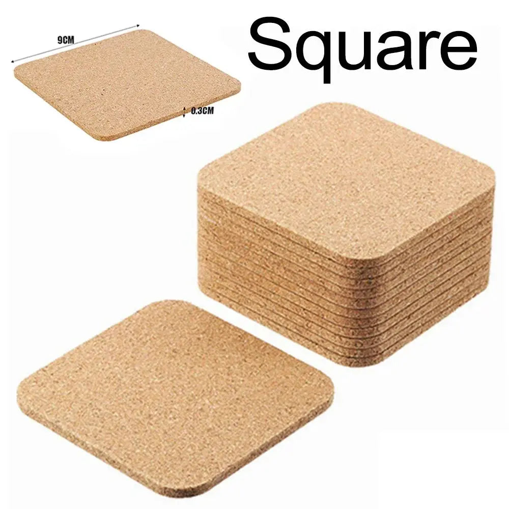 50/1PCS Non-Slip Cork Coaster Natural Round Wooden Cup Mat Heat Insulation Pads Tea Coffee Mug Drinks Holder Table Decoration colegio culinario de morelia
