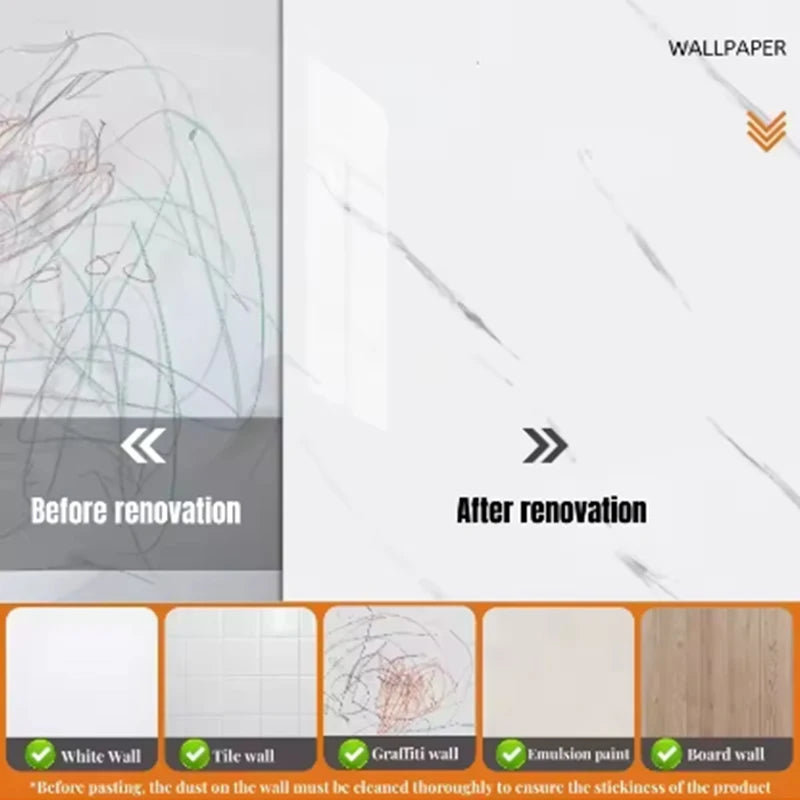 1 roll marble thick foam imitation ceramic tile self-adhesive wallpaper bedroom wallpaper bathroom waterproof wall sticker Chef's Market