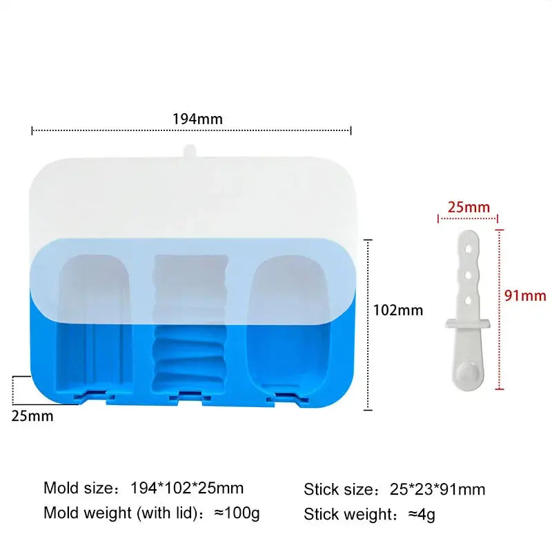 Homemade Popsicle 3-Cavity Ice Cream Mold Food Grade Silicone Letters JOY SMILE COOL YUM DIY Ice Lattice Ice Pop Molds colegio culinario de morelia