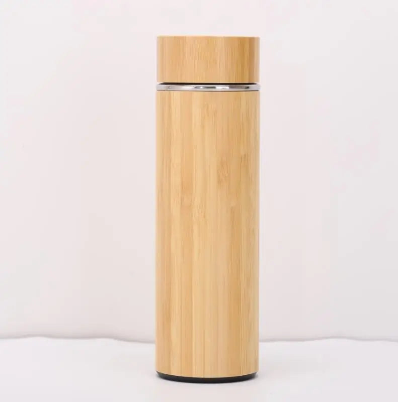 Bamboo Crafts Bamboo Tea Thermos Steel Double Wall Coffee Tea Bamboo Vacuum Flask 400-500ml Chef's Market