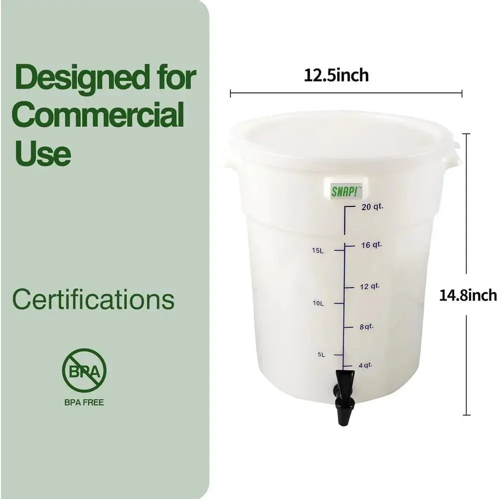 5-Gallon Commercial Cold Brew Coffee System - White colegio culinario de morelia