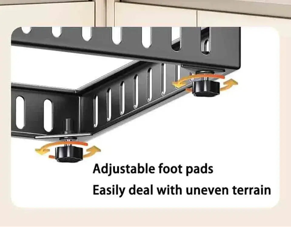 Kitchen Under Sink Pot Holder Multilayer Frying Pan Rice Cooker Seasoning Storage Rack Adjustable Stainless Steel Organizer colegio culinario de morelia