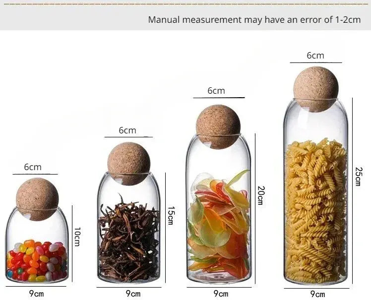 Glass Sealed Jar Kitchen Miscellaneous Grain Storage Jar Coffee Bean Transparent Glass Product Storage Jar colegio culinario de morelia