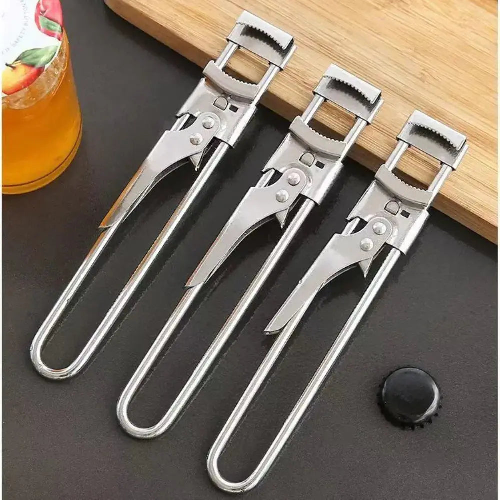 Can Opener Adjustable Stainless Steel Non-Slip Multifunction Manual Jar Bottle Bottle Lid Opener Gadget Home Gadgets Accessories colegio culinario de morelia