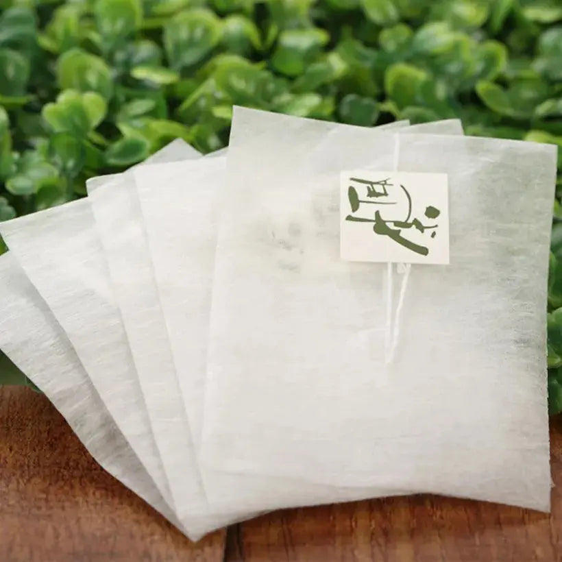 100pcs/lot PLA Biodegraded Corn Fiber Empty Disposable Tea Bag Filter The Length of the Line 17cm colegio culinario de morelia