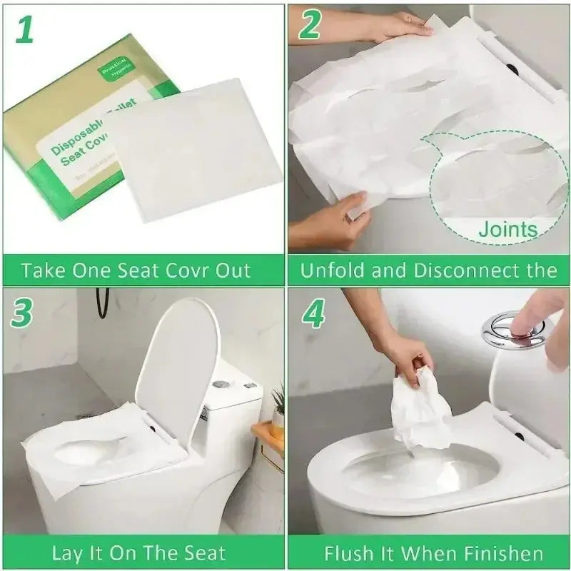 50/30/10PCS Portable Disposable Toilet Seat Paper Waterproof Soluble Water Covers Type Travel Camping Hotel Bathroom Accessories colegio culinario de morelia