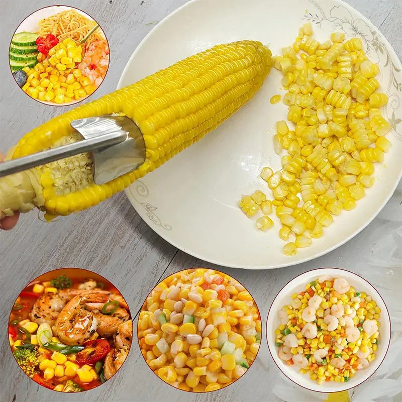 Corn on the Cob Remover Stainless Steel Planer Ergonomic Handle Peeler Peel, Separate & Enjoy Fresh Corn with Minimal Effort colegio culinario de morelia