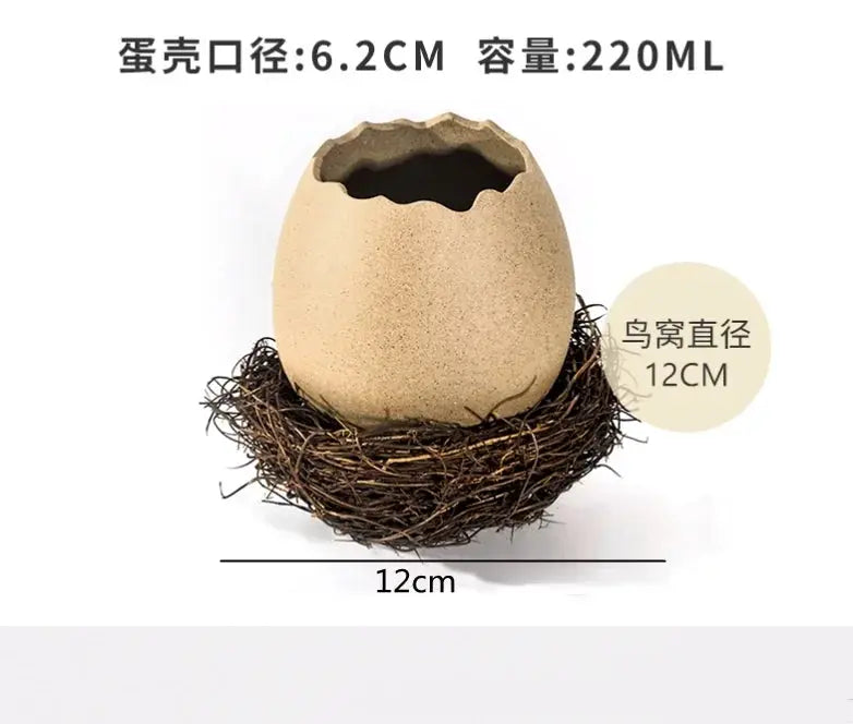 Creative Bird's Nest Decoration Dessert Bowl, Eggshell Bowl, Ceramic Tableware, Baking Pudding Bowl, Egg Steamer, Kitchenware colegio culinario de morelia