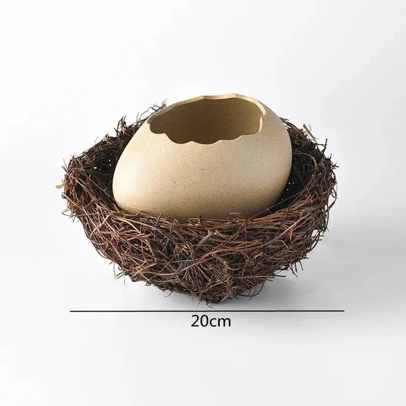Creative Bird's Nest Decoration Dessert Bowl, Eggshell Bowl, Ceramic Tableware, Baking Pudding Bowl, Egg Steamer, Kitchenware colegio culinario de morelia
