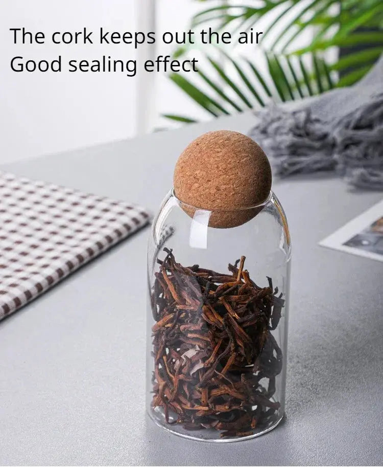 Glass Sealed Jar Kitchen Miscellaneous Grain Storage Jar Coffee Bean Transparent Glass Product Storage Jar colegio culinario de morelia