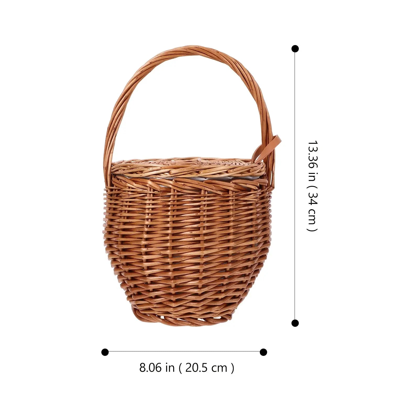 Foldable Picnic Basket Wicker Tray Decor Daily Supplies Multi-function Storage Shopping Bins with Lids colegio culinario de morelia