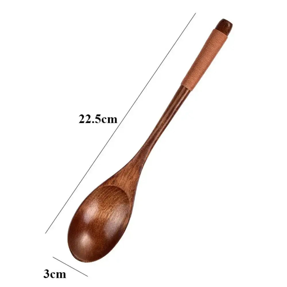 High Quality Natural Wooden Spoon Handmade Dinner Kit Wooden Fork Kitchen Accessories colegio culinario de morelia