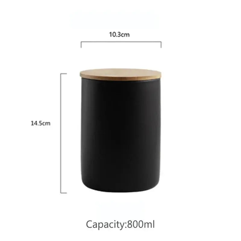 European Ceramic Storage Jar Canister Minimalist Style Kitchen Sealed Grain Dispenser Home Coffee Tea Sugar Container Organizer colegio culinario de morelia