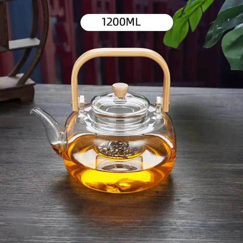Heat Resistant Glass Teapot with Tea Strainer Infuser Flower Kettle for Electric Ceramic Stoves Kung Fu Teaware for Gas Stoves colegio culinario de morelia