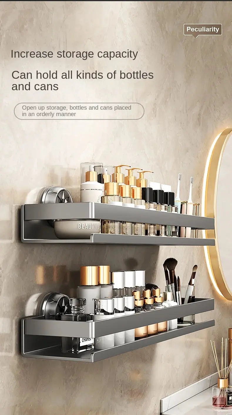 Kitchen suction cup storage rack, wall-mounted seasoning bottle box, multifunctional storage rack for spices, no drilling requir colegio culinario de morelia