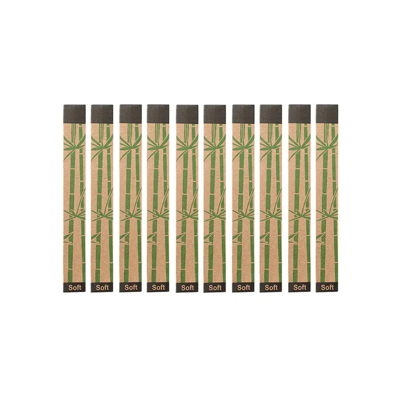 Cross Border Single Bamboo Toothbrush Set Natural Bamboo Toothbrush Tablet Set Ten Pack Bamboo Products Toothbrush Chef's Market