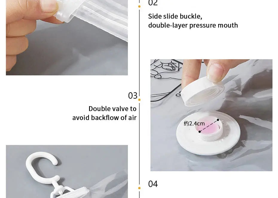 Hanging Vacuum Storage Bags Space Saver Bags Vacuum Seal Storage Bag for Suits Dress Coats Jackets Closet Organizer and Storage colegio culinario de morelia