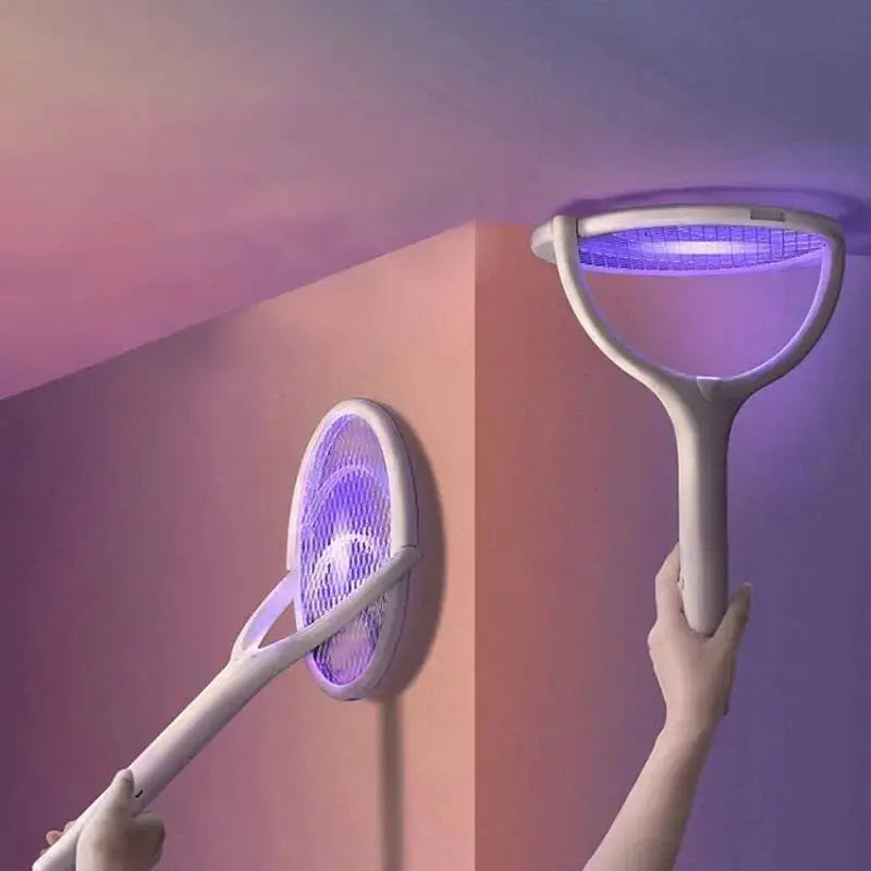 5 In 1 Fast Charging Racket Kill Fly Bug Safety Insulated Battery Powered Lamp ABS Adjustable Electric Mosquito Swatter colegio culinario de morelia