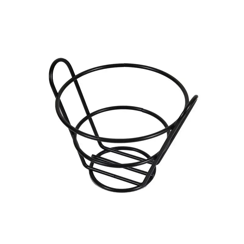 French Fries Stand Cone Basket Fry Holder with Dip Dishe Cone Snack Fried Chicken Display Rack Food Shelves Bowl Kitchen tools colegio culinario de morelia