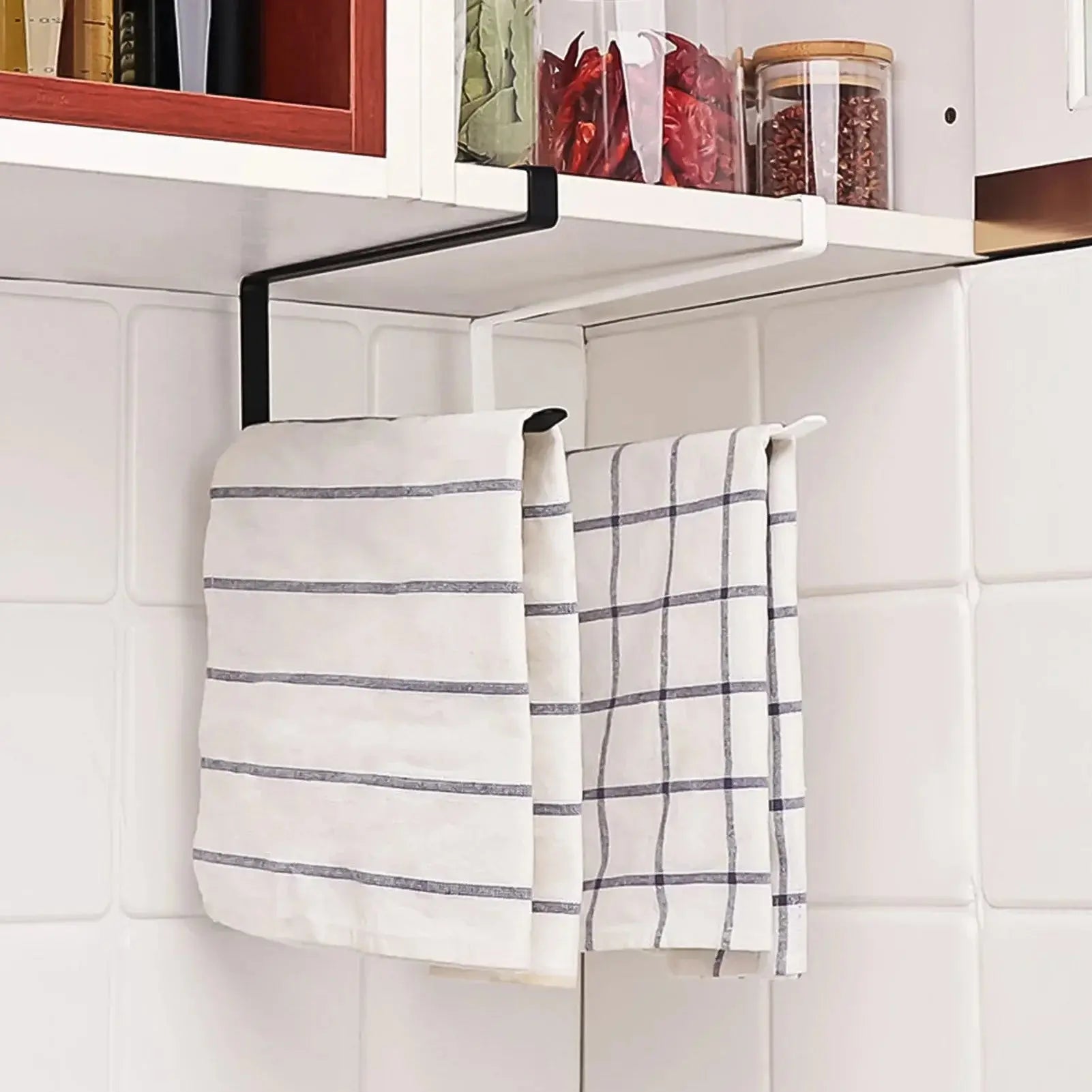 Kitchen Tissue Holder Punch-Free Paper Towel Holder Hanging Toilet Roll Paper Holder Towel Rack Bathroom Cabinet Door Hook Orga colegio culinario de morelia