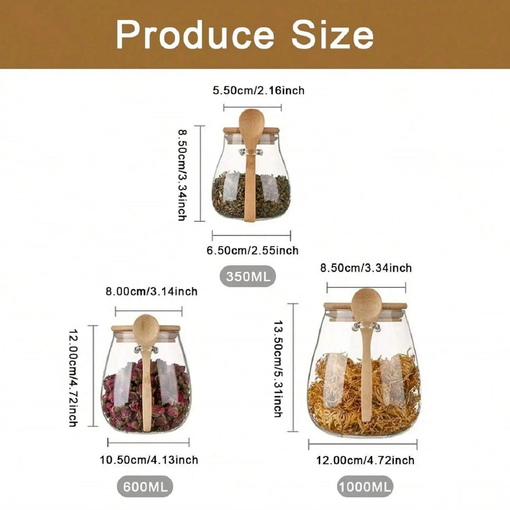 Hermetic Containers for Food Storage Pots Glass Jar with Lid Sealed Container Sugar Tea Cans Airtight Coffee Jars Kitchen Supply colegio culinario de morelia