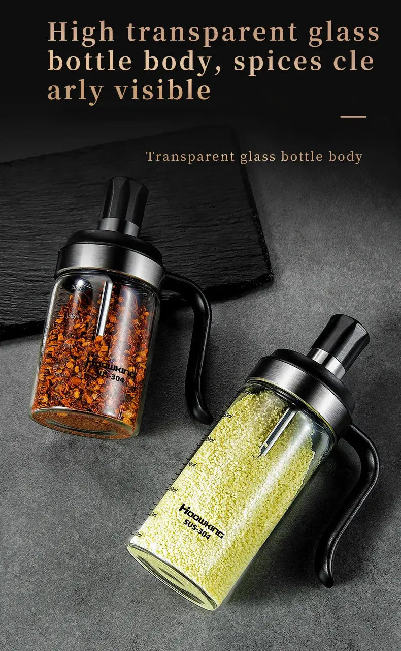 1pc Spice seasoning  bottle  kitchen supplies glass transparent sugar bottle with spoon seasoning bottle Salt and Pepper bottle colegio culinario de morelia