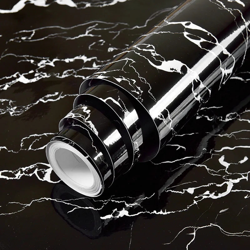 Width Marble Wallpaper Contact Paper Waterproof Oil-proof Wall Stickers PVC Self Adhesive Kitchen Ambry Countertop Home Decor Chef's Market